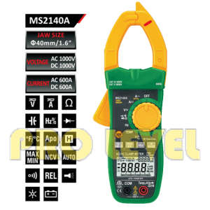 6000 Counts Digital AC and DC Clamp Meter (MS2140A)