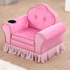 Princess Style Pink Velvet Sectional Sofa