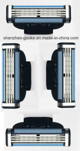 High Quality 3 Layer Shaver Head for Gillette Mach 3 in Original Case Razor Head *4 with Free Handle