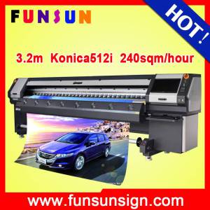 Funsunjet Fs-3208n Digital Solvent Large Format Printer (3.2m, KONICA heads, fast speed)